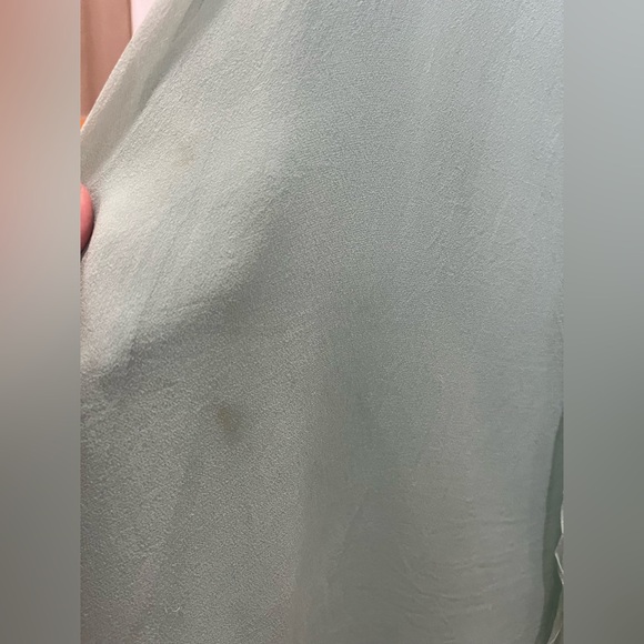 Anne Klein Embellished Silk Flowy Prom or Bridal Dress, Sage Green, size 4 - Picture 9 of 11